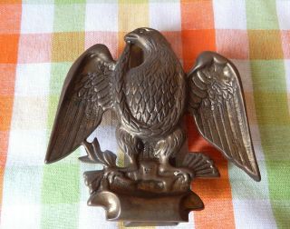 Vintage Brass Door Knocker - Eagle - Patina