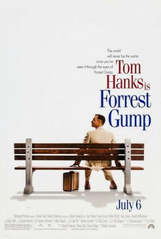 002 Forrest Gump - Tom Hanks Classic Usa Movie 24 " X35 " Poster