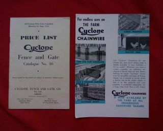 1935 Cyclone Fence And Gate Price List Sales Brochure Vintage Farm Antique House