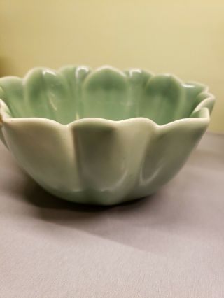 Antique Rookwood Pottery Green Bowl Planter Signed 4