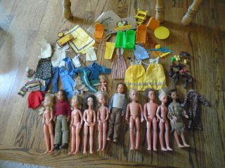 Vintage 1973 Mattel Sunshine Family Dolls