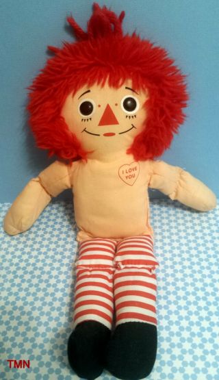 Vintage 1987 Playskool Raggedy Ann 12” Plush Stuffed Rag Doll Soft Classic Toy 4