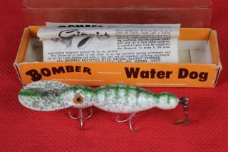 Vintage Fishing Lure Bomber Water Dog 4 1/2 ",  Pamplet,  1615,