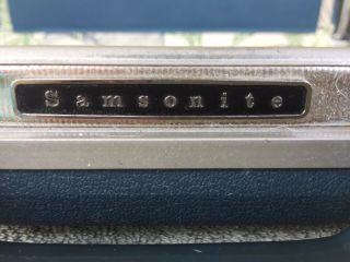 Vintage Samsonite Hard Shell Briefcase - Blue No Key 17”x13”x2.  5” 3