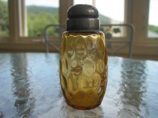 ONE Honey Comb Amber Mt Washington Type Shaker Hand Painted 2 Piece Period Lid 2