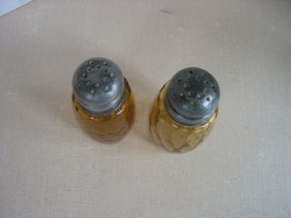 ONE Honey Comb Amber Mt Washington Type Shaker Hand Painted 2 Piece Period Lid 3