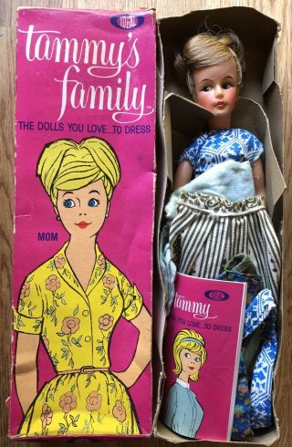 Vintage 1963 Tammy‘s Family Mom Doll By Ideal Co.  9395 - 5 In As - Is Store Box