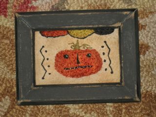 Primitive Tiny Sampler The Pumpkin Jol Early Look Simple Folk Art Halloween