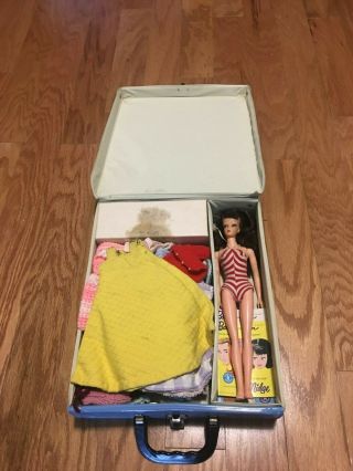 Vintage Mattel Carrying Case With Doll And Accessories