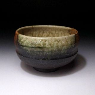 Gn14: Vintage Japanese Pottery Tea Bowl,  Shigaraki Ware,  Natural Ash Glaze