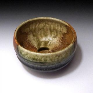 GN14: Vintage Japanese pottery tea bowl,  Shigaraki Ware,  Natural ash glaze 2