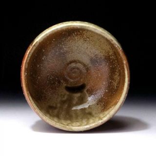 GN14: Vintage Japanese pottery tea bowl,  Shigaraki Ware,  Natural ash glaze 7