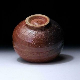 GN14: Vintage Japanese pottery tea bowl,  Shigaraki Ware,  Natural ash glaze 8