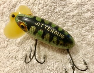 Fishing Lure Fred Arbogast Jitterbug Wwll Plastic Lip Perch Tackle Crank Bait