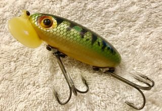 Fishing Lure Fred Arbogast Jitterbug WWll Plastic Lip Perch Tackle Crank Bait 3