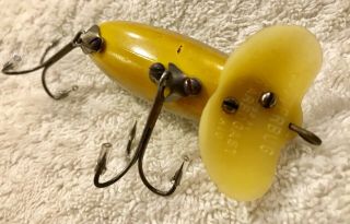 Fishing Lure Fred Arbogast Jitterbug WWll Plastic Lip Perch Tackle Crank Bait 5