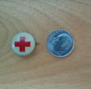 Vintage Antique American Red Cross Pin Pinback Button