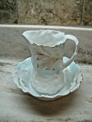 Antique Unmarked R.  S.  Prussia Creamer And Sauce Dish - Porcelain