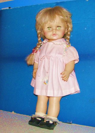 Vintage Eegee Softina 18 " Toddler Girl Doll/very Cute/take A Look.