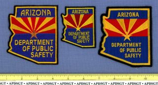 Arizona Dps (3 Patches) Highway Patrol Police Patch State Shape Public Safety