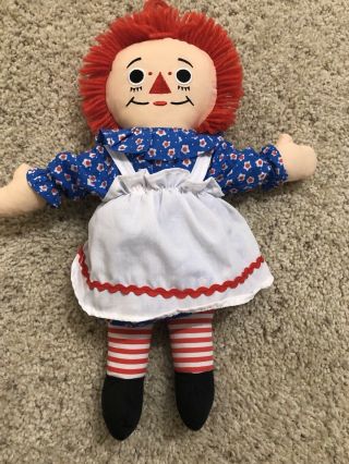 Vintage Raggedy Ann And Andy Dolls Knickerbocker 12” Hansbro Stuff Toy