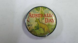 Antique Australia Day 1917 Day Badge Button