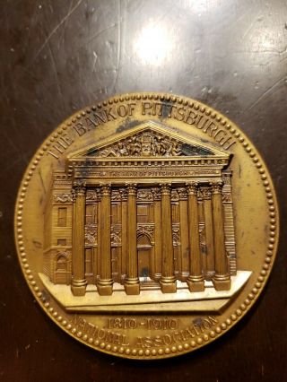 The Bank Of Pittsburgh Medalian 1810 - 1910 Paper Weight