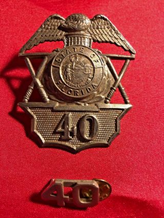 Vintage Police Hat Badge And Collar Brass With Gift 1950 Circa