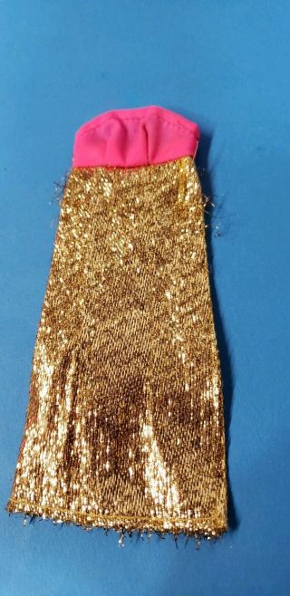 Vintage Topper Dawn Doll Dress Shop Pink/gold Gown Barbie