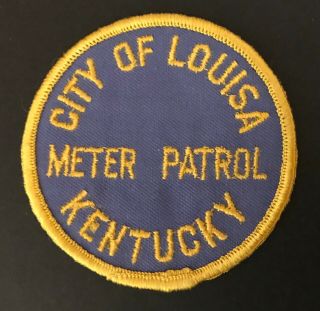 City Of Louisa Kentucky Meter Patrol Patch - -