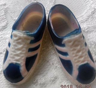 Vintage 1980 Ken Barbie Blue & White Tennis Shoes Ken Athletic Shoes