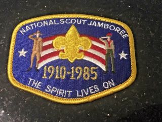 1985 National Scout Jamboree Bsa Jacket Patch Spirit Lives On Boy Scouts