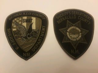 2 Rare Mexico Police Patch Albuquerque Bernalillo Co.  Sheriff Swat & Patrol