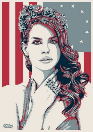 011 Lana Del Rey - Singer Beauty Sex Hot Girl 24 " X33 " Poster