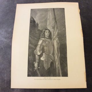 Antique Book Print - Joan Of Arc - T.  Blake Wirgman - 1907