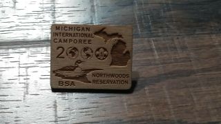 Boy Scout 2000 Michigan International Camporee Set Neckerchief Slide