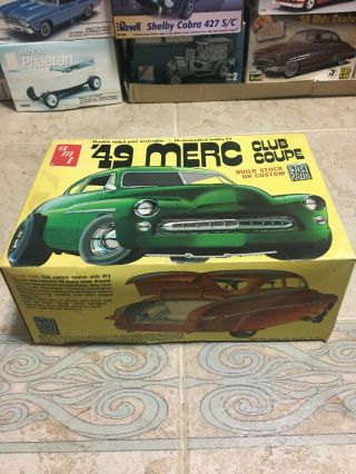 Vintage Amt 1949 Merc Club Coupe “custom Build” Model Car Kit 1/25
