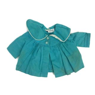 Vintage 1960s Tiny Chatty Baby Doll Blue Pique Coat Bye Bye 281 Mattel Toys