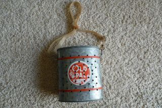 Vintage Old Pal Galvanized Wading Minnow Bait Bucket Fantastic