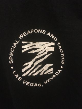 Las Vegas Nevada Metro Police Lvmpd Swat Zebra Team Member T - Shirt Xl
