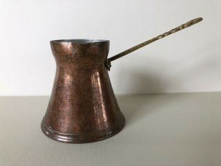 Antique Copper Turkish Coffee Pot Server Ladle Butter Melter Arts & Crafts