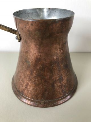 Antique Copper Turkish Coffee Pot Server Ladle Butter Melter Arts & Crafts 3