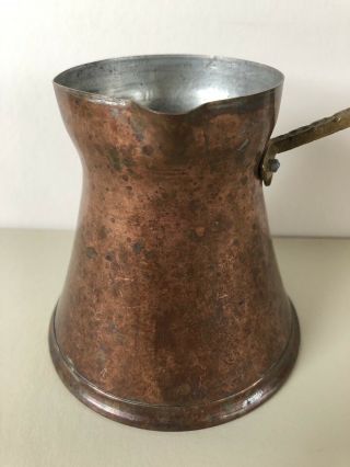 Antique Copper Turkish Coffee Pot Server Ladle Butter Melter Arts & Crafts 4