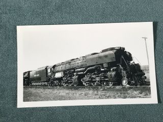 Union Pacific Railroad Engine Locomotive No.  3967 Antique Photo