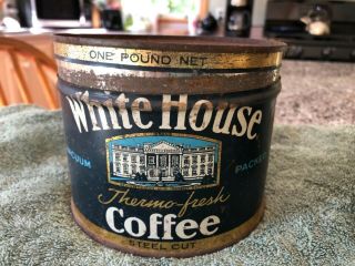 Antique Tin White House Coffee