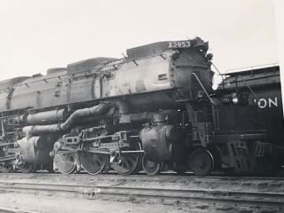 Union Pacific Railroad Engine Locomotive No.  X 3953 Antique Photo @ Cheyenne WY 2