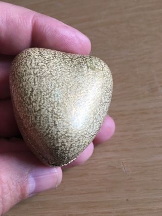 Antique Heart Shaped Ring Box Velvet Lined 4