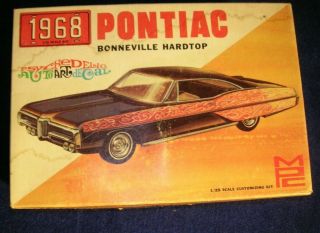 Vintage Mpc 1968 Pontiac Bonneville Hardtop Model Car Kit Box Only