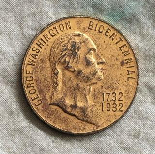 George Washington,  Bicentennial Of Birth,  Birthplace Gilt Medal 1932 Baker 925a