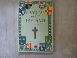 Vintage Historical Map Of Ireland British Printed Bartholomew